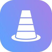 Traffic Cone Creative Icon Design vector