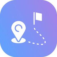 Route Creative Icon Design vector