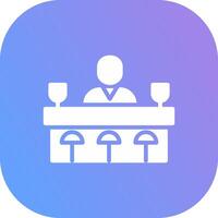 Bar Counter Creative Icon Design vector