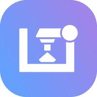 3D Printer Creative Icon Design vector