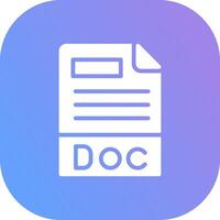 Doc File Format Creative Icon Design vector