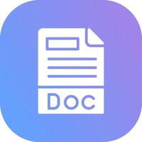 diseño de icono creativo de formato de archivo doc vector