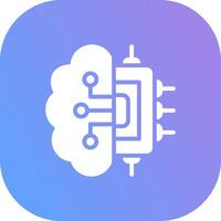 Brain Circuit Creative Icon Design vector