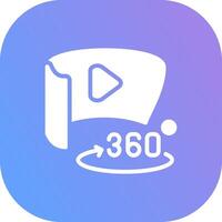 360 Degree Video Creative Icon Design vector