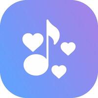 diseño de icono creativo de canción de amor vector