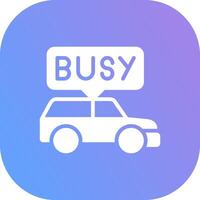 Busy Taxi Creative Icon Design vector