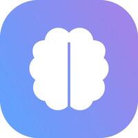 Human Brain Creative Icon Design vector