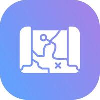 Treasure Map Creative Icon Design vector