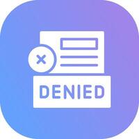 Denied Creative Icon Design vector