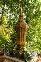 Golden Wat Phra That Doi Suthep temple temples Chiang Mai Thailand. photo