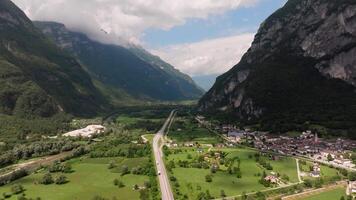 Aerial cinematic journey through Dolomites in Austria video