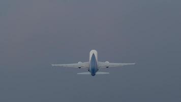 Passenger airplane is gaining altitude video