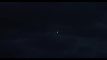 Aircraft ascending in dark video