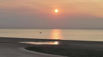 Sailboat Basking in Sunlight video