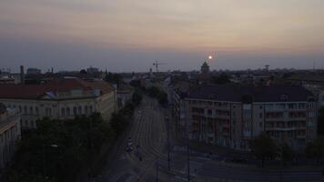 Day to night timelapse of Szeged Hungary video