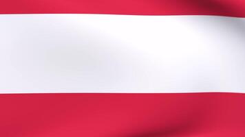 Waving flag of Austria Animation 3D render Method video