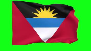 3d geven van antigua en Barbuda vlag animatie video