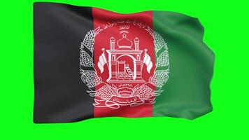 3d geven van afghanistan vlag animatie video