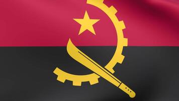 3d render do Angola bandeira animação video