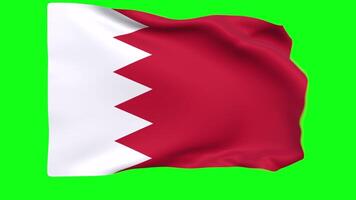 Waving flag of Bahrain Animation 3D render Method video