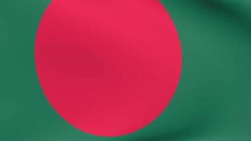 Waving flag of Bangladesh Animation 3D render Method video