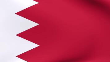 Waving flag of Bahrain Animation 3D render Method video