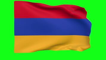 Waving flag of Armenia Animation 3D render Method video