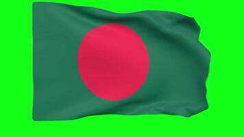 Waving flag of Bangladesh Animation 3D render Method video
