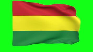 Waving flag of Bolivia Animation 3D render Method video