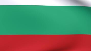 Waving flag of Bulgaria Animation 3D render Method video