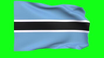 Waving flag of Botswana Animation 3D render Method video