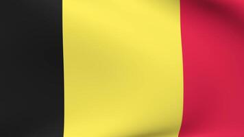 Waving flag of Belgium Animation 3D render Method video