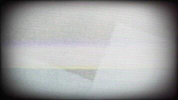 un vecchio televisione schermo con un' bianca sfondo video