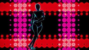 Dancing Mannequin on VJ Loop Background video