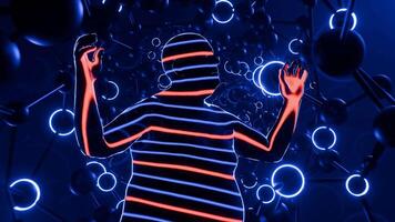 Neon Celebration. Exuberant VJ Loop Dance video