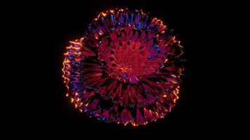 Abstract Dance of Abstract Fluid Glowing Neon VJ Loop video