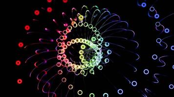 galaktisch Luftblasen Neon- Animation vj Schleife video