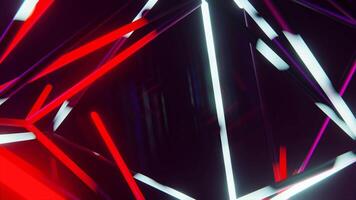 Flying through a tunnel of red and white lines, VJ Loop video