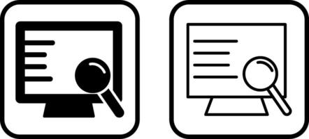 Computer Search Vector Icon