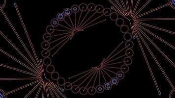 Endless looping neon pattern of spheres and lines VJ Loop video
