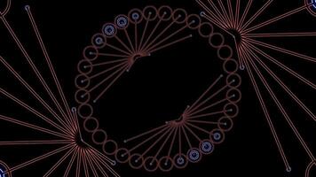 Endless looping neon pattern of spheres and lines VJ Loop video