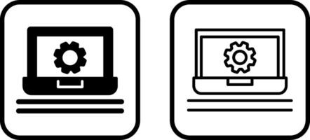 Laptop Setting Vector Icon