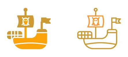 Pirate Ship Vector Icon