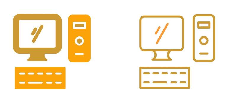 icono de vector de computadora