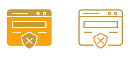 Unprotected Website Vector Icon