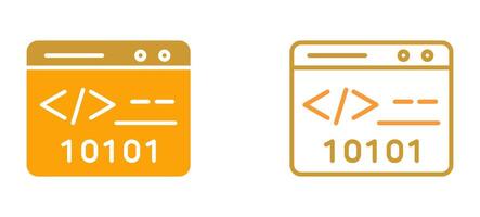 Binary Website Vector Icon