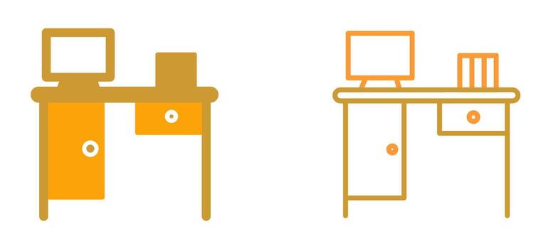 Working Table Vector Icon