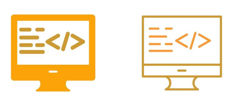 icono de vector de codificación