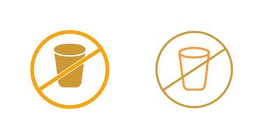 No Drinks Vector Icon