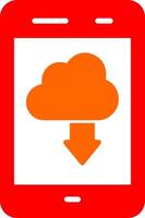 Cloud with Downward Arrow Vector Icon